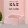 Wholesale of pet supplies in stock, candy-colored square pet bowls, plastic food bowls and dog basins details Picture